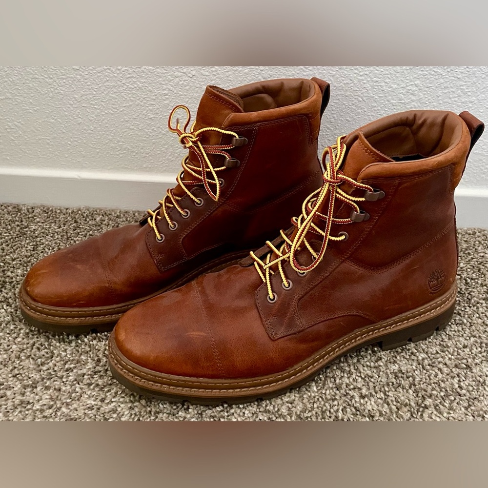 Timberland Port Union Brown Leather Lace-Up Men's Boots